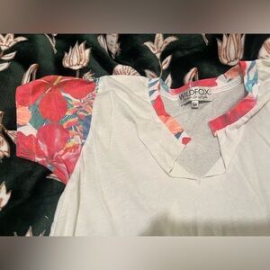 Wildfox Hawaiian detail on neck and sleeves